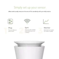 UHoo Indoor Air Sensor 9 in 1 Smart Air Monitor -Air Quality Shop uhoo air quality testers uhoo ias1 m c us 4f 1000