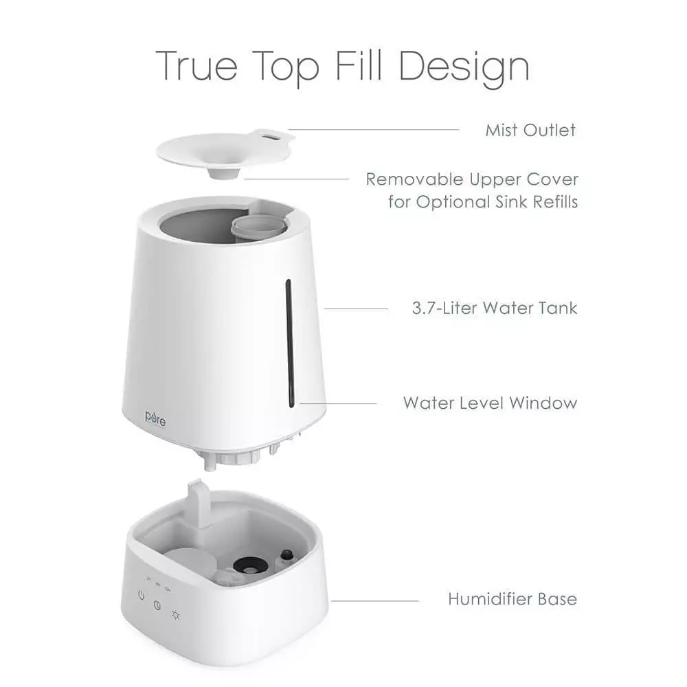 Pure Enrichment Hume Max Top Fill Humidifier in White 6 Pure Enrichment Hume Max Top Fill Humidifier in White - Image 4