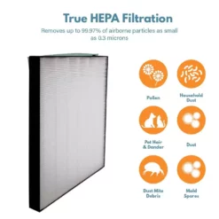 FILTER-MONSTER True HEPA Replacement Compatible with Bissell 2521 Filter for Air400 Air Purifiers (1-Pack) -Air Quality Shop whites air filter parts bi 2521 fm1 fa 1000