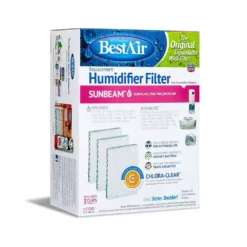 BestAir 7.625 in. x 5.25 in. x 1 in. Holmes Humidifier Replacement Paper Wick Filter (3-Filters) -Air Quality Shop whites bestair humidifier accessories h100 pdq 3 4f 1000