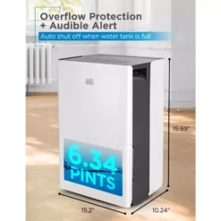 BLACK+DECKER 30-Pint Portable Dehumidifier With Bucket 12 BLACK+DECKER 30-Pint Portable Dehumidifier With Bucket -Air Quality Shop whites black decker dehumidifiers bd30mwsa 1f 1000