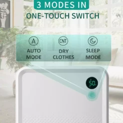 Boyel Living 30-Pint Dehumidifier with 2L Water Tank for 3,000 Sq. Ft. Medium to Large Rooms and Basements -Air Quality Shop whites boyel living dehumidifiers mrs csj01 white 1f 1000