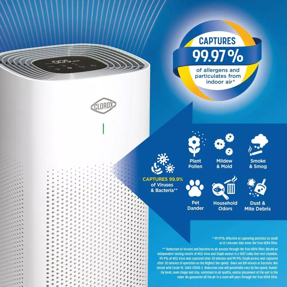 Clorox 320 sq.ft. Large Room Air Purifier 7 Clorox 320 sq.ft. Large Room Air Purifier - Image 5