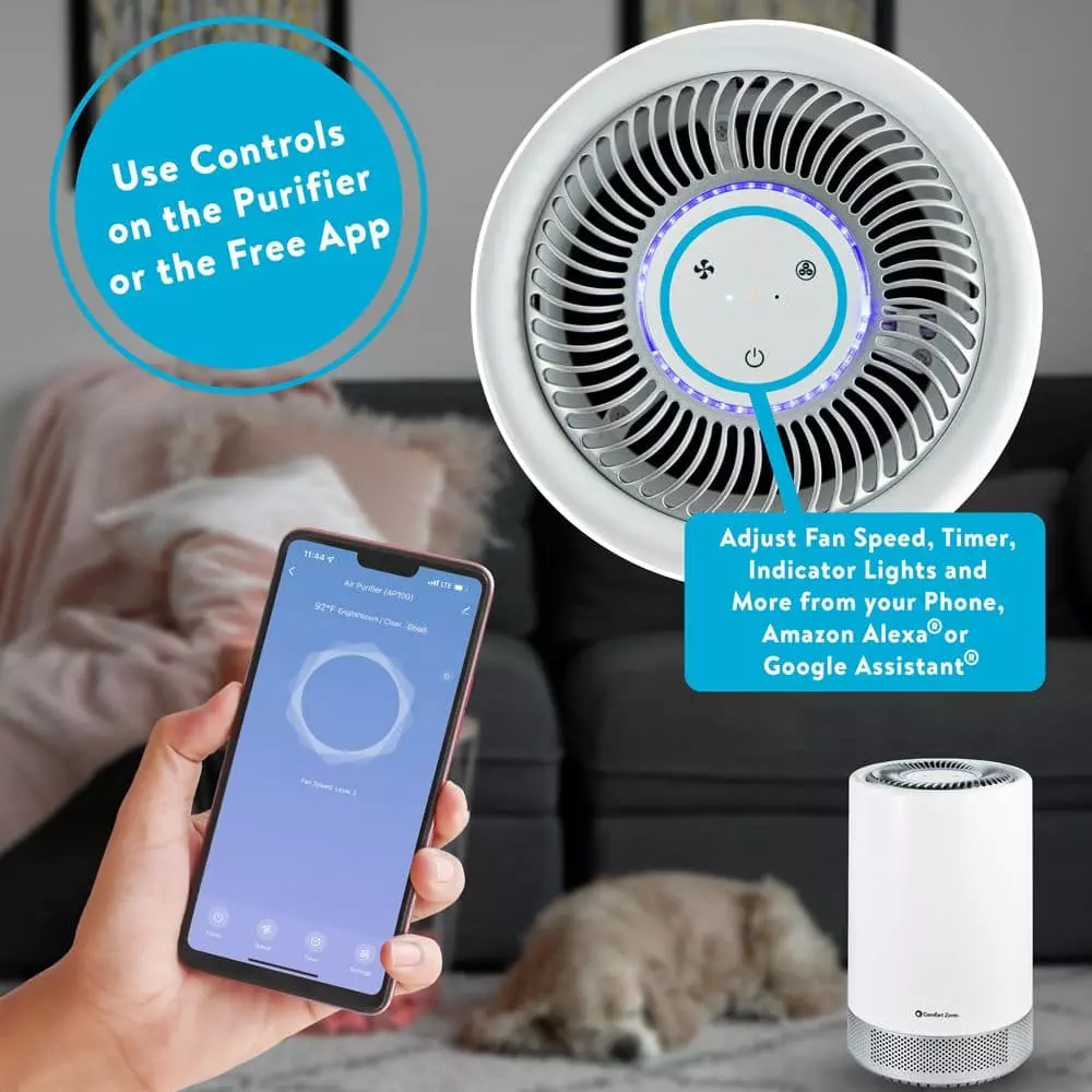 Comfort Zone Clean HEPA Air Purifier with WiFi Control 4 Comfort Zone Clean HEPA Air Purifier with WiFi Control - Image 2