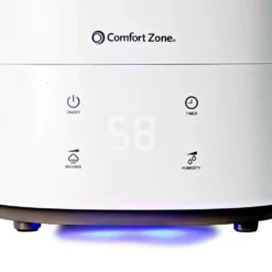 Comfort Zone 1.45 Gal. Small Room Ultrasonic Humidifier with Aroma Diffuser 19 Comfort Zone 1.45 Gal. Small Room Ultrasonic Humidifier with Aroma Diffuser -Air Quality Shop whites comfort zone humidifiers czhd60 c3 1000