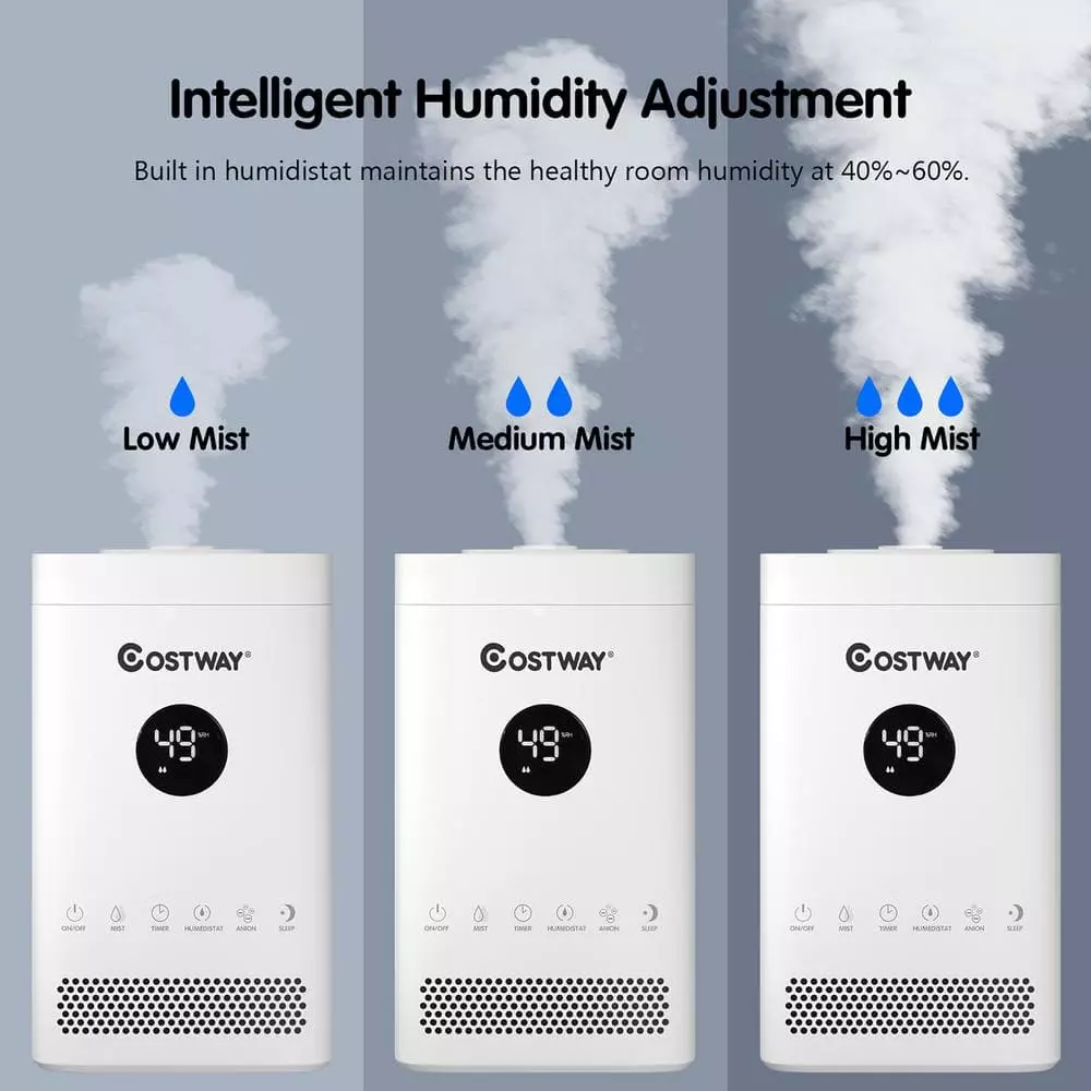 Costway 0.92 Gal. Bedroom Top Fill Air Humidifier 7 Costway 0.92 Gal. Bedroom Top Fill Air Humidifier - Image 5