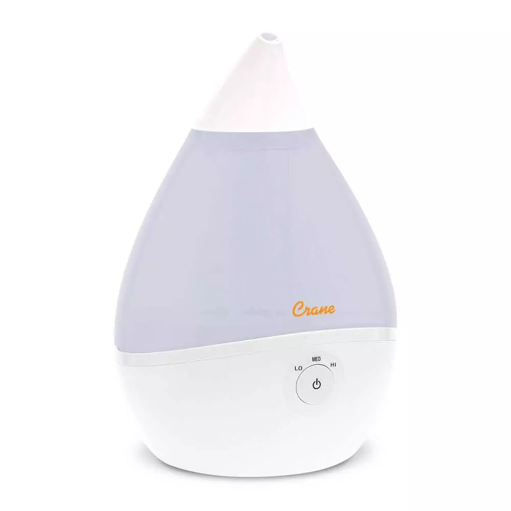 Crane 0.5 Gal. Droplet Ultrasonic Cool Mist Humidifier for Small to Medium Rooms up to 250 sq. ft. -White 3 Crane 0.5 Gal. Droplet Ultrasonic Cool Mist Humidifier for Small to Medium Rooms up to 250 sq. ft. -White