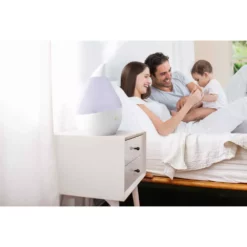 Crane 1 Gal. Top Fill Drop Cool Mist Humidifier with Sound Machine for Medium to Large Rooms up to 500 sq. ft. - White -Air Quality Shop whites crane humidifiers ee 5306w 76 1000