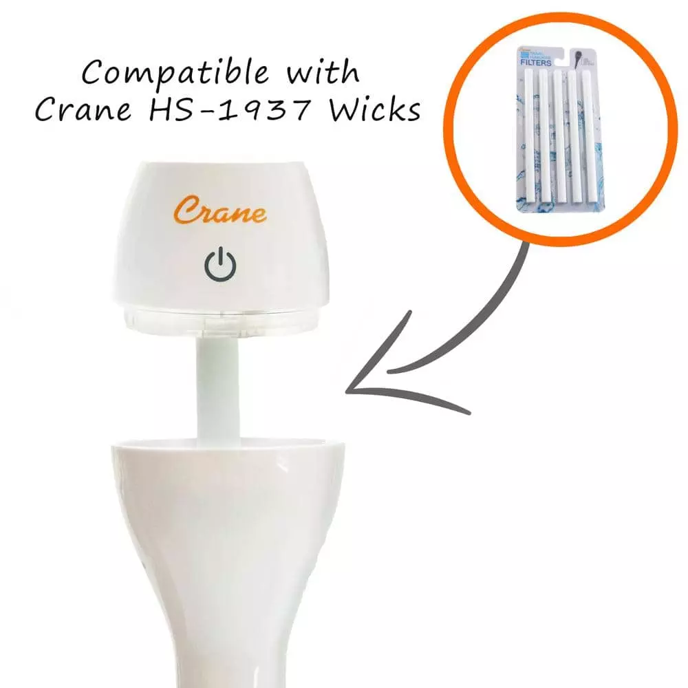 Crane 8 oz. Portable Ultrasonic Cool Mist Humidifier for Car, Desk, Travel 4 Crane 8 oz. Portable Ultrasonic Cool Mist Humidifier for Car, Desk, Travel - Image 2