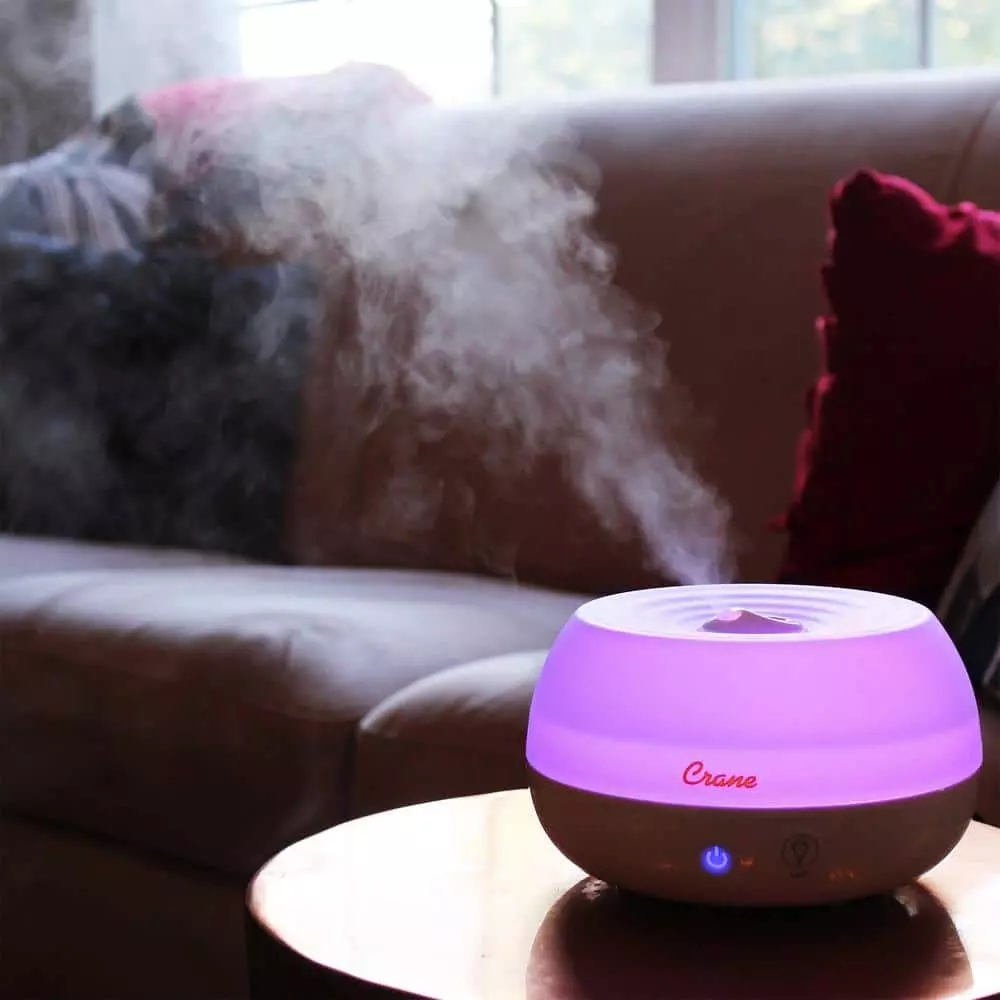 Crane 0.2 Gal. 2-in-1 Ultrasonic Cool Mist Humidifer & Aroma Diffuser for Small Rooms up to 160 sq. ft. 4 Crane 0.2 Gal. 2-in-1 Ultrasonic Cool Mist Humidifer & Aroma Diffuser for Small Rooms up to 160 sq. ft. - Image 2