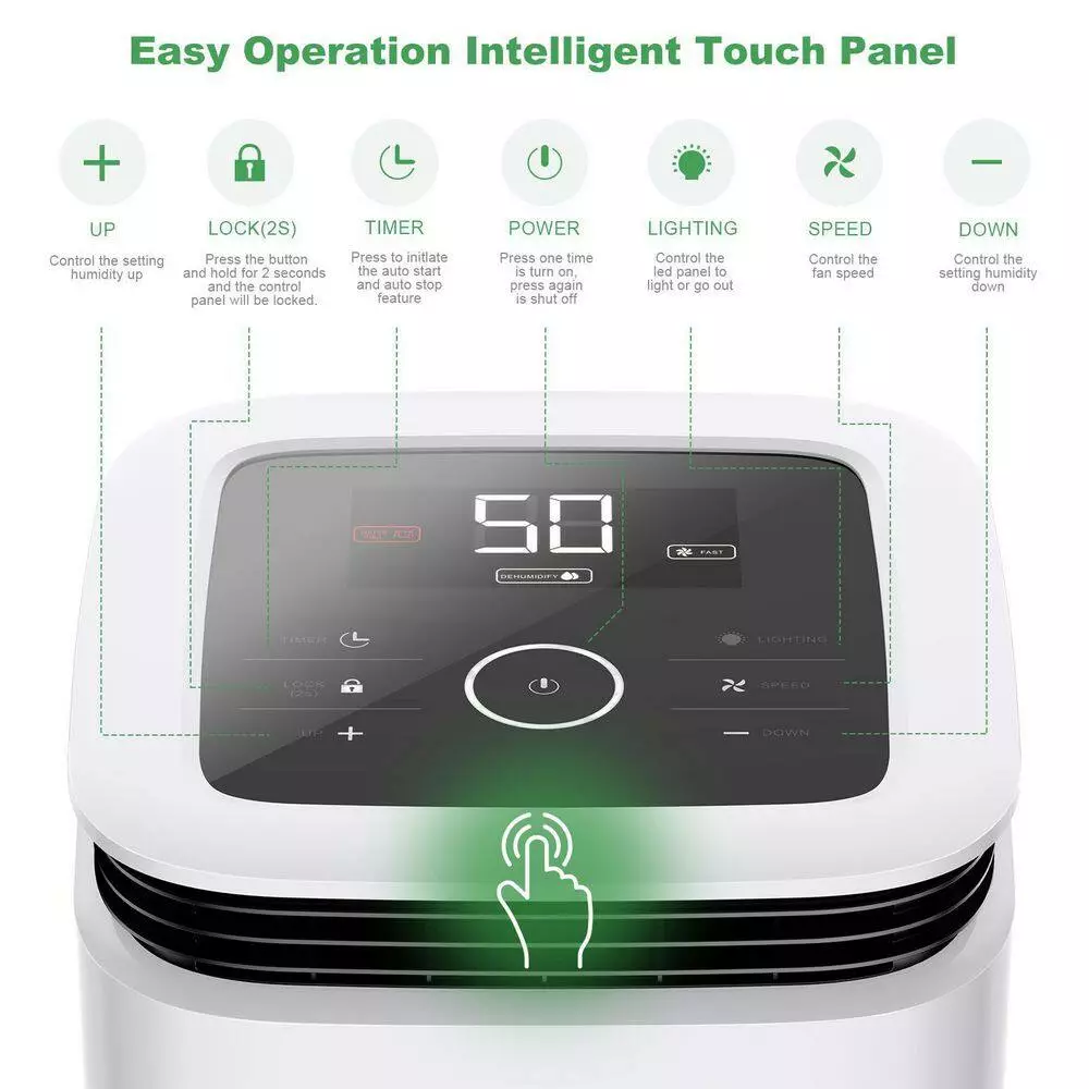 Waykar 34-Pint Capacity Residential Dehumidifier With Water Tank And Four Outlets For 1,750 Square Feet Of Home Or Office Space 10 Waykar 34-Pint Capacity Residential Dehumidifier With Water Tank And Four Outlets For 1,750 Square Feet Of Home Or Office Space - Image 8