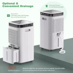 Waykar 34-Pint Capacity Residential Dehumidifier With Water Tank And Four Outlets For 1,750 Square Feet Of Home Or Office Space 19 Waykar 34-Pint Capacity Residential Dehumidifier With Water Tank And Four Outlets For 1,750 Square Feet Of Home Or Office Space -Air Quality Shop whites dehumidifiers hdcx pd09b 4f 1000