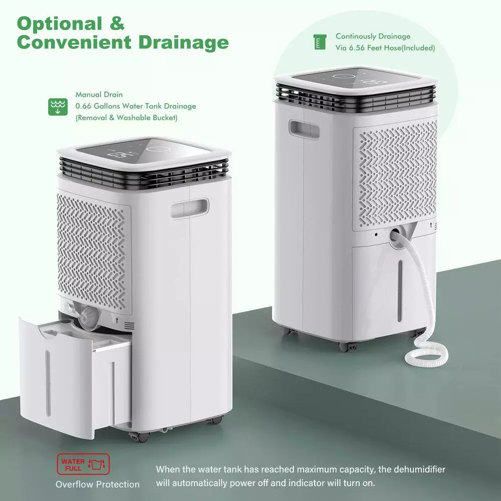 Waykar 34-Pint Capacity Residential Dehumidifier With Water Tank And Four Outlets For 1,750 Square Feet Of Home Or Office Space 8 Waykar 34-Pint Capacity Residential Dehumidifier With Water Tank And Four Outlets For 1,750 Square Feet Of Home Or Office Space - Image 6