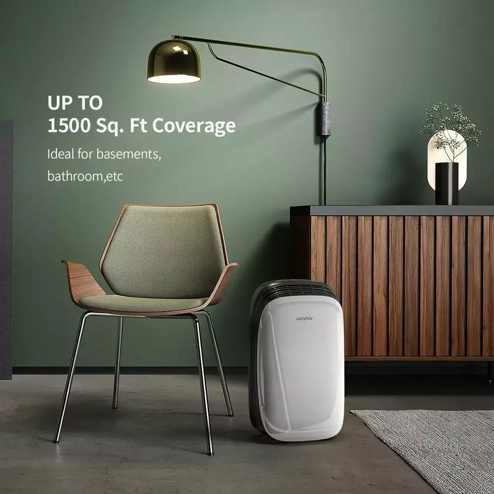 Waykar 30-Pint Capacity 1,500 Sq. Ft. Smart Touch Home Dehumidifier With Bucket, Suitable For Basement Or Bedroom 4 Waykar 30-Pint Capacity 1,500 Sq. Ft. Smart Touch Home Dehumidifier With Bucket, Suitable For Basement Or Bedroom - Image 2