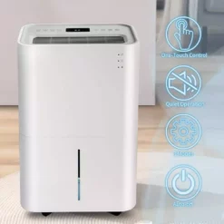 Unbranded 50-Pint Portable Dehumidifier 4,500 sq. ft. Dehumidifier with 4L Water Tank, Auto or Manual Drain, Auto Shutoff 12 Unbranded 50-Pint Portable Dehumidifier 4,500 sq. ft. Dehumidifier with 4L Water Tank, Auto or Manual Drain, Auto Shutoff -Air Quality Shop whites dehumidifiers n710ra0719008 c3 1000