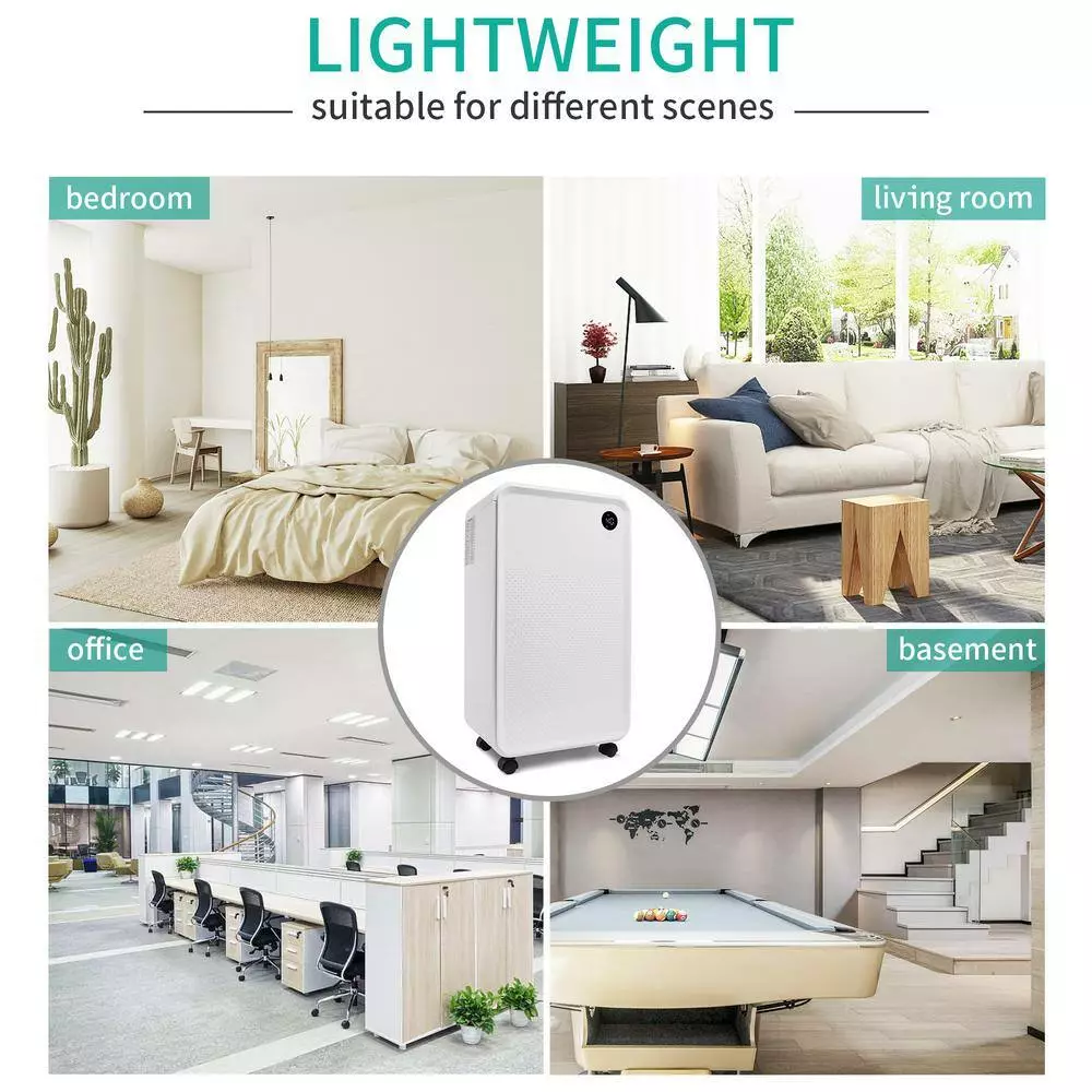 Edendirect 30-Pint 3,000 Sq. Ft. Dehumidifier with 2L Water Tank Auto or Manual Drain for Large Rooms and Basements 12 Edendirect 30-Pint 3,000 Sq. Ft. Dehumidifier with 2L Water Tank Auto or Manual Drain for Large Rooms and Basements - Image 10