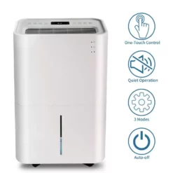 Edendirect 50-Pint 50 xq. Ft. Dehumidifier with 4L Water Tank Auto or Manual Drain for Large Rooms and Basements -Air Quality Shop whites edendirect dehumidifiers n7kn220718014 1f 1000