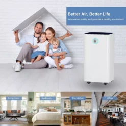 Edendirect 30-Pint Dehumidifier with Bucker Storage with Air Filter, 3-Operation Modes, Rotating Knob 2000 sq.ft. for Large Room 12 Edendirect 30-Pint Dehumidifier with Bucker Storage with Air Filter, 3-Operation Modes, Rotating Knob 2000 sq.ft. for Large Room -Air Quality Shop whites edendirect dehumidifiers ol ra0811 01 4f 1000