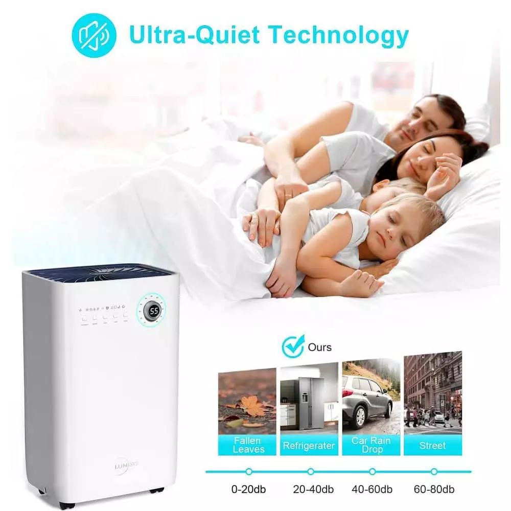 Edendirect 45-Pints 4500 sq.ft. Dehumidifiers for Home with Energy Saving, Air Filter, 3-Operation Modes and 24-Hour Timer 5 Edendirect 45-Pints 4500 sq.ft. Dehumidifiers for Home with Energy Saving, Air Filter, 3-Operation Modes and 24-Hour Timer - Image 3