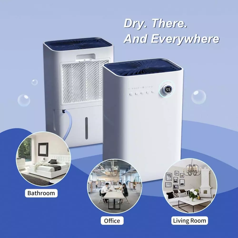 Edendirect 45-Pints 4500 sq.ft. Dehumidifiers for Home with Energy Saving, Air Filter, 3-Operation Modes and 24-Hour Timer 4 Edendirect 45-Pints 4500 sq.ft. Dehumidifiers for Home with Energy Saving, Air Filter, 3-Operation Modes and 24-Hour Timer - Image 2