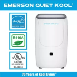Emerson Quiet Kool 40-Pint Smart Dehumidifier 19 Emerson Quiet Kool 40-Pint Smart Dehumidifier -Air Quality Shop whites emerson quiet kool dehumidifiers ead40se1t 77 1000