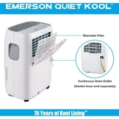 Emerson Quiet Kool 50-Pint Dehumidifier 15 Emerson Quiet Kool 50-Pint Dehumidifier -Air Quality Shop whites emerson quiet kool dehumidifiers ead50e1t 77 1000