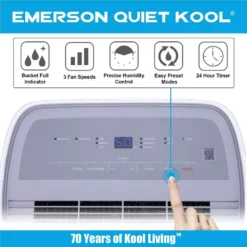 Emerson Quiet Kool 50-Pint Dehumidifier with Built-In Vertical Pump 12 Emerson Quiet Kool 50-Pint Dehumidifier with Built-In Vertical Pump -Air Quality Shop whites emerson quiet kool dehumidifiers ead50ep1t 40 1000
