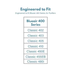 FILTER-MONSTER Replacement Filter Compatible with Blueair 400 Series Particle Filter -Air Quality Shop whites filter monster air purifier accessories ba400fm1 1f 1000