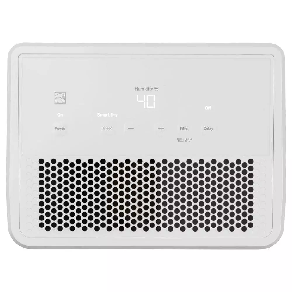 GE 22 pt. Dehumidifier with Smart Dry for Bedroom, Basement or Damp Rooms up to 1500 sq. ft. in White, ENERGY STAR 11 GE 22 pt. Dehumidifier with Smart Dry for Bedroom, Basement or Damp Rooms up to 1500 sq. ft. in White, ENERGY STAR - Image 9