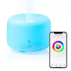 Geeni Smart Wifi Essential Oil Aromatherapy 500ml Ultrasonic Diffuser and Humidifier with Alexa and Google Home Voice Control -Air Quality Shop whites geeni humidifiers gn wa010 199 31 1000
