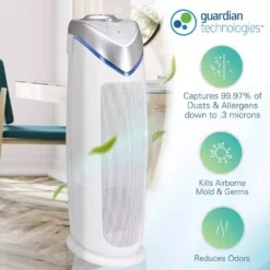 GermGuardian 22 in. 4-in-1 Air Purifier with True HEPA filter for Medium Rooms up to 153 Sq Ft, White 16 GermGuardian 22 in. 4-in-1 Air Purifier with True HEPA filter for Medium Rooms up to 153 Sq Ft, White -Air Quality Shop whites germguardian air purifiers ac4825w 44 1000