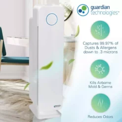GermGuardian Elite 4-in-1, 5 Speed Air Purifier with True HEPA filter, UV Sanitizer for Medium Rooms up to 167 Sq. Ft. White 15 GermGuardian Elite 4-in-1, 5 Speed Air Purifier with True HEPA filter, UV Sanitizer for Medium Rooms up to 167 Sq. Ft. White -Air Quality Shop whites germguardian air purifiers ac5350w 44 1000