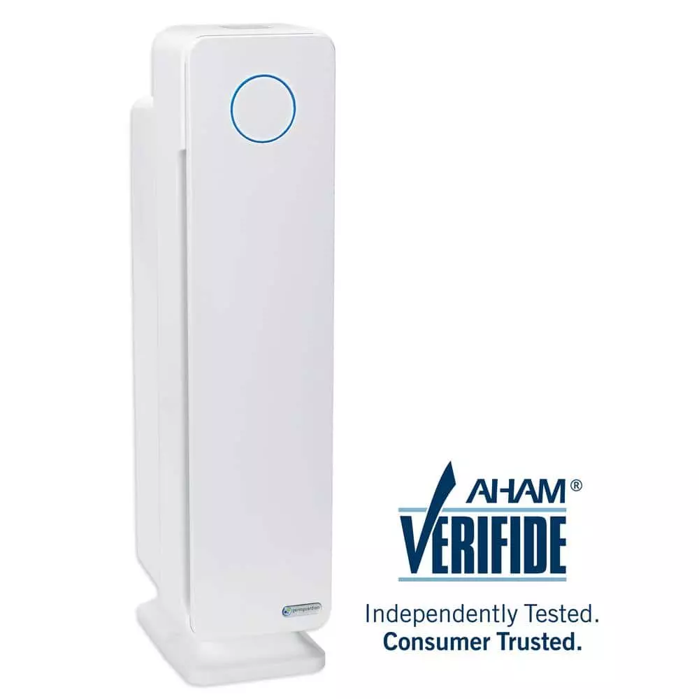 GermGuardian Elite 4-in-1, 5 Speed Air Purifier with True HEPA filter, UV Sanitizer for Medium Rooms up to 167 Sq. Ft. White 3 GermGuardian Elite 4-in-1, 5 Speed Air Purifier with True HEPA filter, UV Sanitizer for Medium Rooms up to 167 Sq. Ft. White
