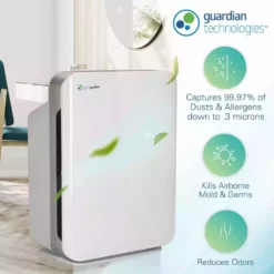 GermGuardian Hi-Performance Air Purifier with HEPA Filter and UV Sanitizer for Large Rooms up to 365 sq.ft. -Air Quality Shop whites germguardian air purifiers ac5900wca 44 1000