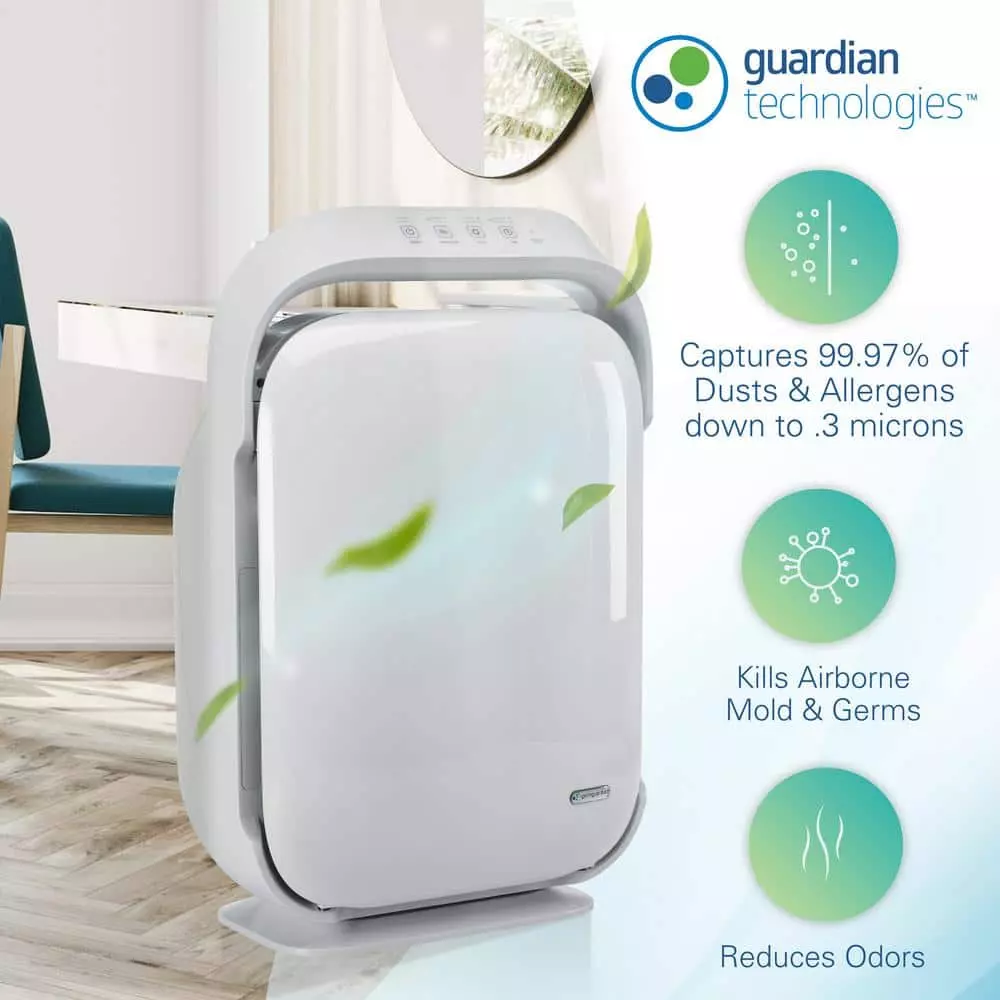 GermGuardian Hi-Performance Ultra Quiet Air Purifier with HEPA Filter for Large Rooms up to 335 sq.ft. 8 GermGuardian Hi-Performance Ultra Quiet Air Purifier with HEPA Filter for Large Rooms up to 335 sq.ft. - Image 6
