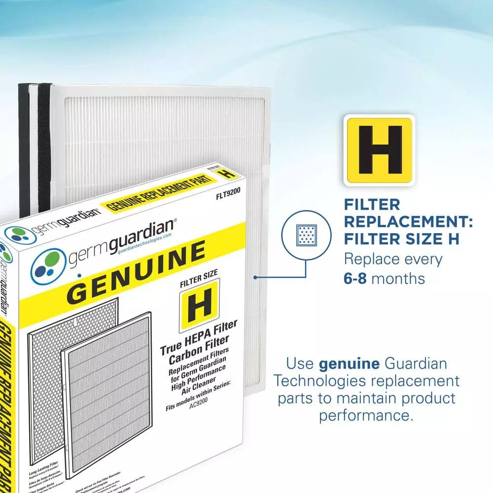 GermGuardian Hi-Performance Ultra Quiet Air Purifier with HEPA Filter for Large Rooms up to 335 sq.ft. 9 GermGuardian Hi-Performance Ultra Quiet Air Purifier with HEPA Filter for Large Rooms up to 335 sq.ft. - Image 7