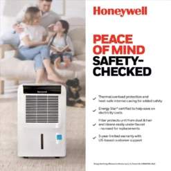 Honeywell 50 Pint Energy Star Dehumidifier with Anti-Spill Design, Fan and 5 Year Warranty 14 Honeywell 50 Pint Energy Star Dehumidifier with Anti-Spill Design, Fan and 5 Year Warranty -Air Quality Shop whites honeywell dehumidifiers dh70pwkn 66 1000