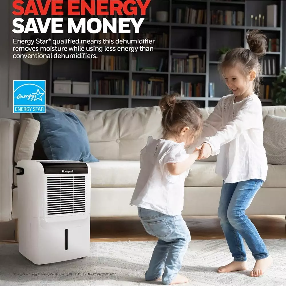 Honeywell 50 Pint Energy Star Dehumidifier with Anti-Spill Design, Fan and 5 Year Warranty 6 Honeywell 50 Pint Energy Star Dehumidifier with Anti-Spill Design, Fan and 5 Year Warranty - Image 4