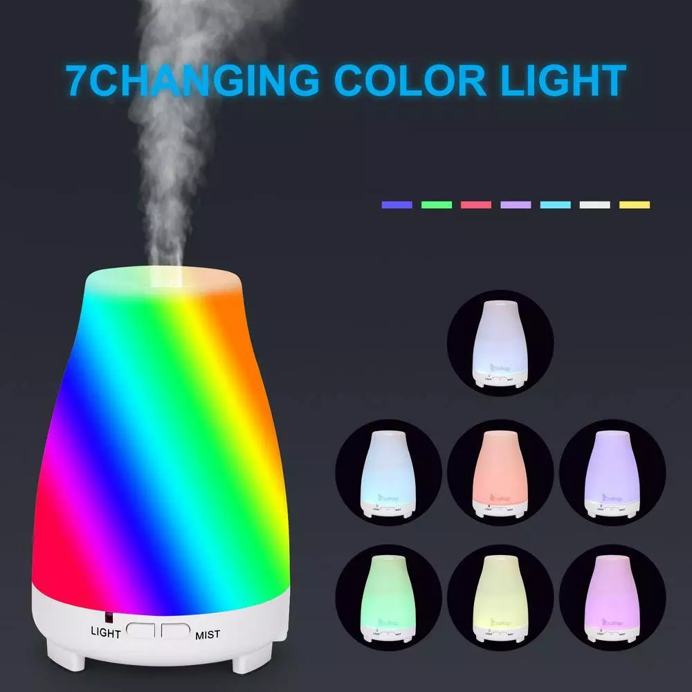 Tatahance 200ml Mini Cool Mist Humidifier with White Remote Control Colorful Light (2-Pieces) 6 Tatahance 200ml Mini Cool Mist Humidifier with White Remote Control Colorful Light (2-Pieces) - Image 4