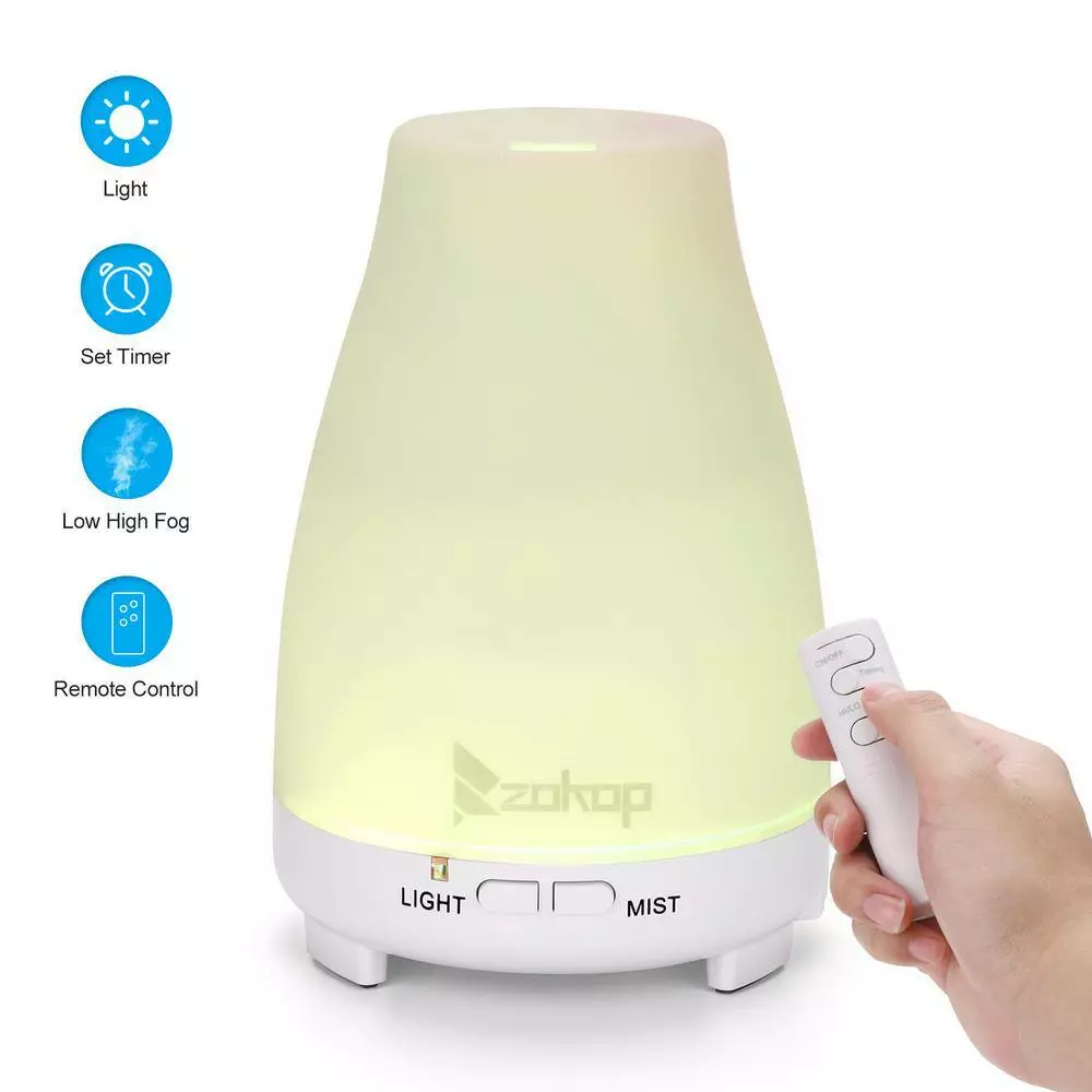 Tatahance 200ml Mini Cool Mist Humidifier with White Remote Control Colorful Light (2-Pieces) 7 Tatahance 200ml Mini Cool Mist Humidifier with White Remote Control Colorful Light (2-Pieces) - Image 5