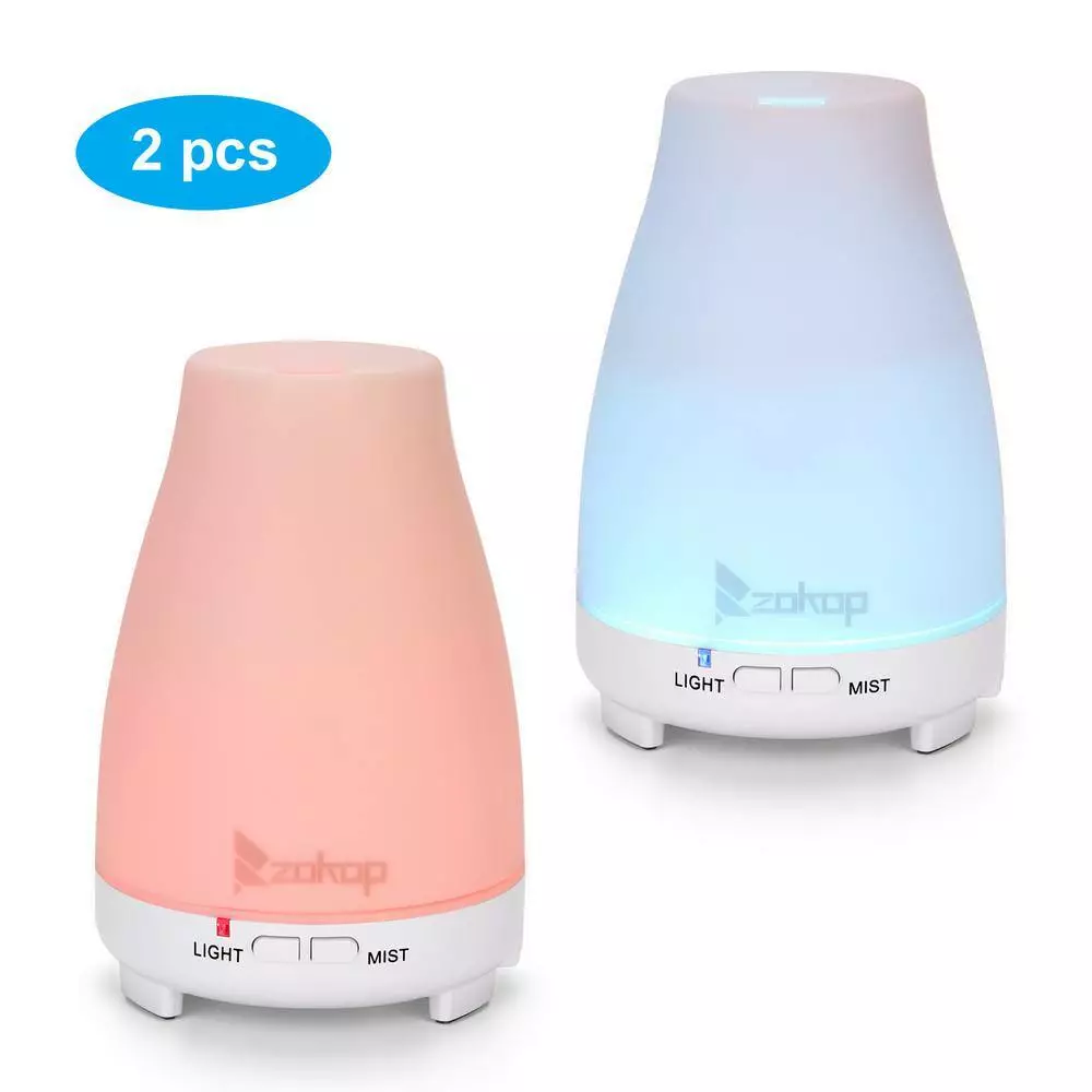 Tatahance 200ml Mini Cool Mist Humidifier with White Remote Control Colorful Light (2-Pieces) 4 Tatahance 200ml Mini Cool Mist Humidifier with White Remote Control Colorful Light (2-Pieces) - Image 2