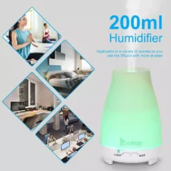 Tatahance 200ml Mini Cool Mist Humidifier with White Remote Control Colorful Light (2-Pieces) 13 Tatahance 200ml Mini Cool Mist Humidifier with White Remote Control Colorful Light (2-Pieces) -Air Quality Shop whites humidifiers d0102heb49w f fa 1000