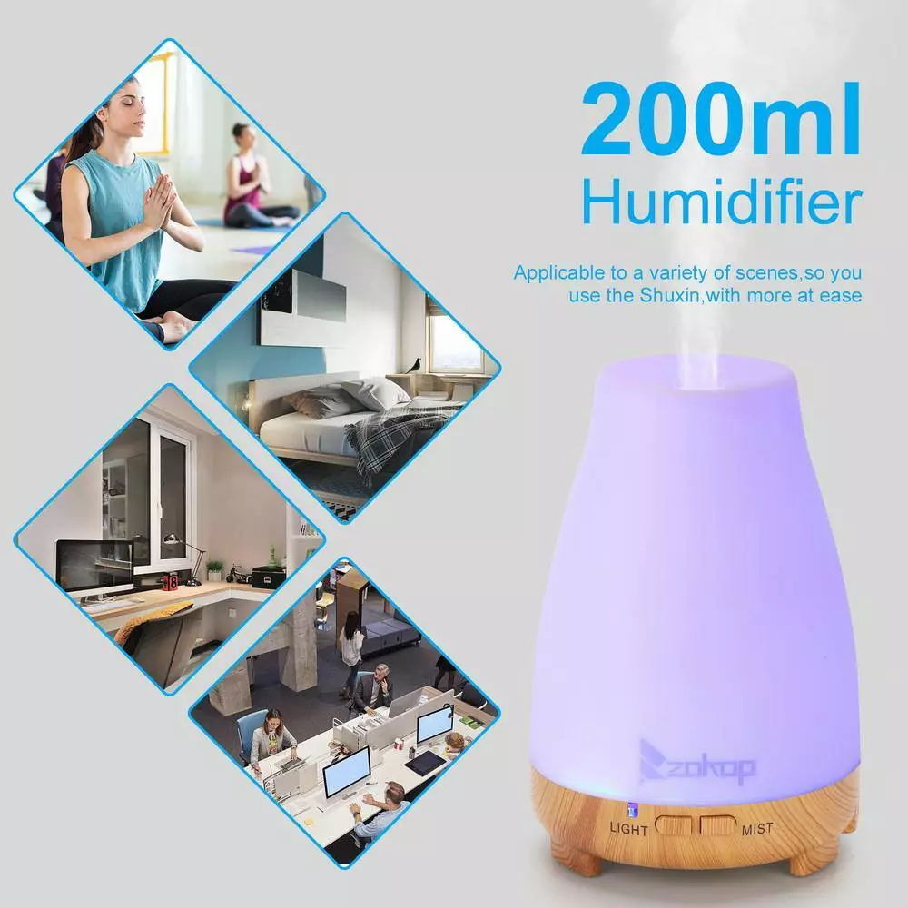 Tatahance Mini Cool Mist Humidifier with White Remote Control Colorful Light 8 Tatahance Mini Cool Mist Humidifier with White Remote Control Colorful Light - Image 6