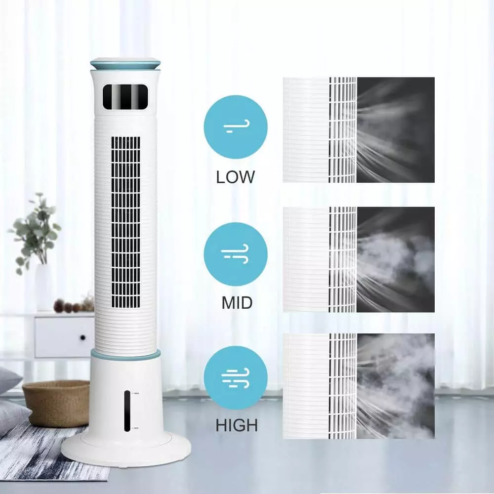 Tidoin White 12-Speed and 3-Model Standing Tower Humidifier with Timing Closure, Remote Control and LED Display 5 Tidoin White 12-Speed and 3-Model Standing Tower Humidifier with Timing Closure, Remote Control and LED Display - Image 3