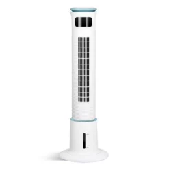 Tidoin White 12-Speed and 3-Model Standing Tower Humidifier with Timing Closure, Remote Control and LED Display