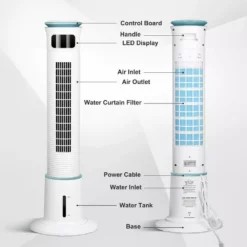 Tidoin White 12-Speed and 3-Model Standing Tower Humidifier with Timing Closure, Remote Control and LED Display 14 Tidoin White 12-Speed and 3-Model Standing Tower Humidifier with Timing Closure, Remote Control and LED Display -Air Quality Shop whites humidifiers dhs ydw11 939 fa 1000