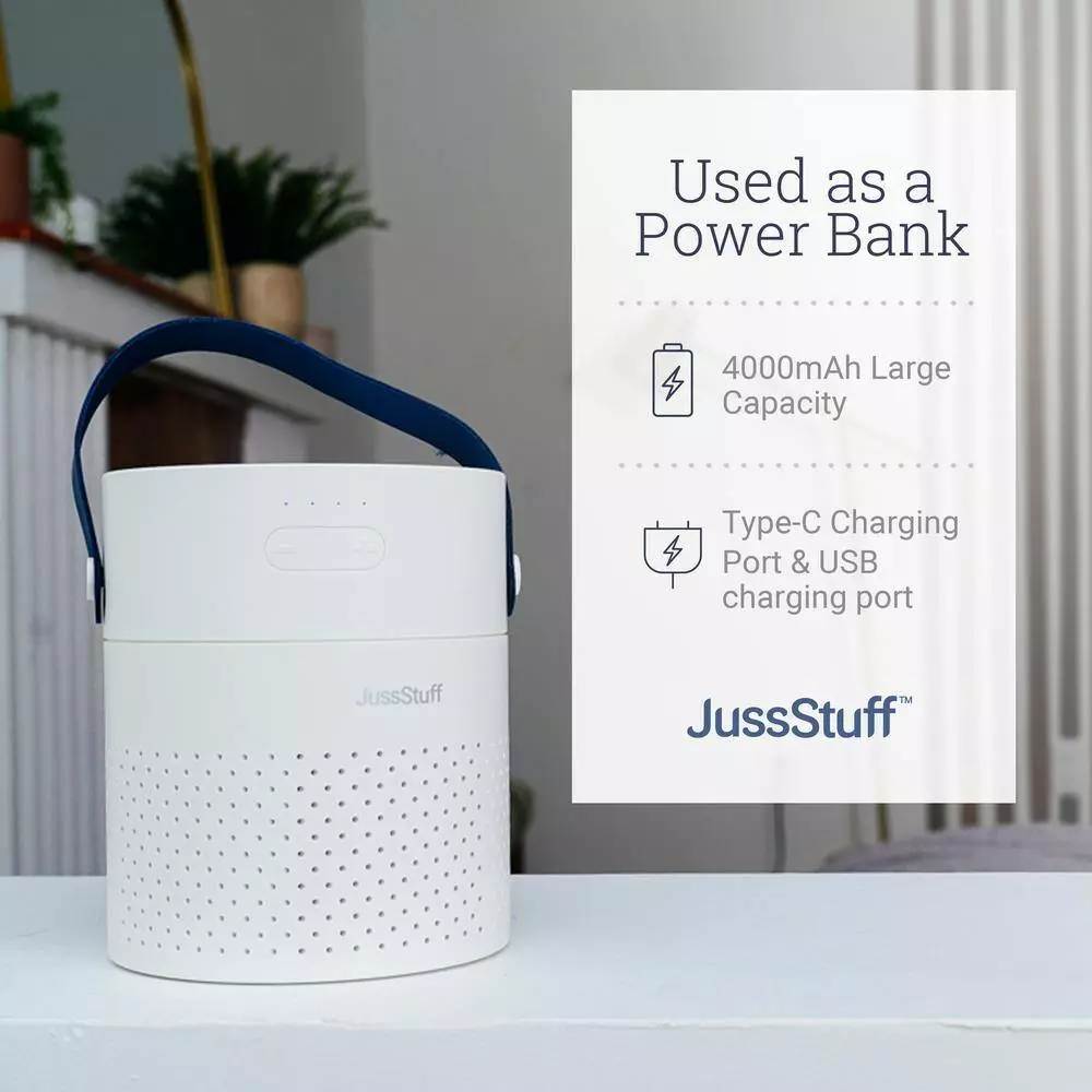 JussStuff Portable Humidifier, 1.1 l Tank Cool Mist Humidifier with 7 Colorful Night Light Function for Home and Travel, White 9 JussStuff Portable Humidifier, 1.1 l Tank Cool Mist Humidifier with 7 Colorful Night Light Function for Home and Travel, White - Image 7