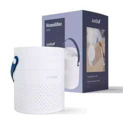 JussStuff Portable Humidifier, 1.1 l Tank Cool Mist Humidifier with 7 Colorful Night Light Function for Home and Travel, White