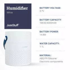 JussStuff Portable Humidifier, 1.1 l Tank Cool Mist Humidifier with 7 Colorful Night Light Function for Home and Travel, White 19 JussStuff Portable Humidifier, 1.1 l Tank Cool Mist Humidifier with 7 Colorful Night Light Function for Home and Travel, White -Air Quality Shop whites humidifiers gxz j628 76 1000