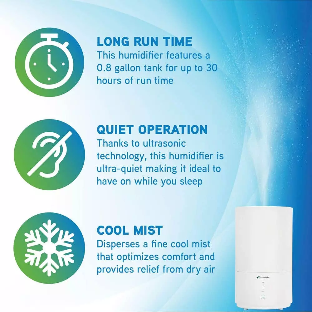 Unbranded 0.80 Gal. 320 sq. ft. Cool Mist Ultrasonic Humidifier with Aromatherapy Tray 5 Unbranded 0.80 Gal. 320 sq. ft. Cool Mist Ultrasonic Humidifier with Aromatherapy Tray - Image 3